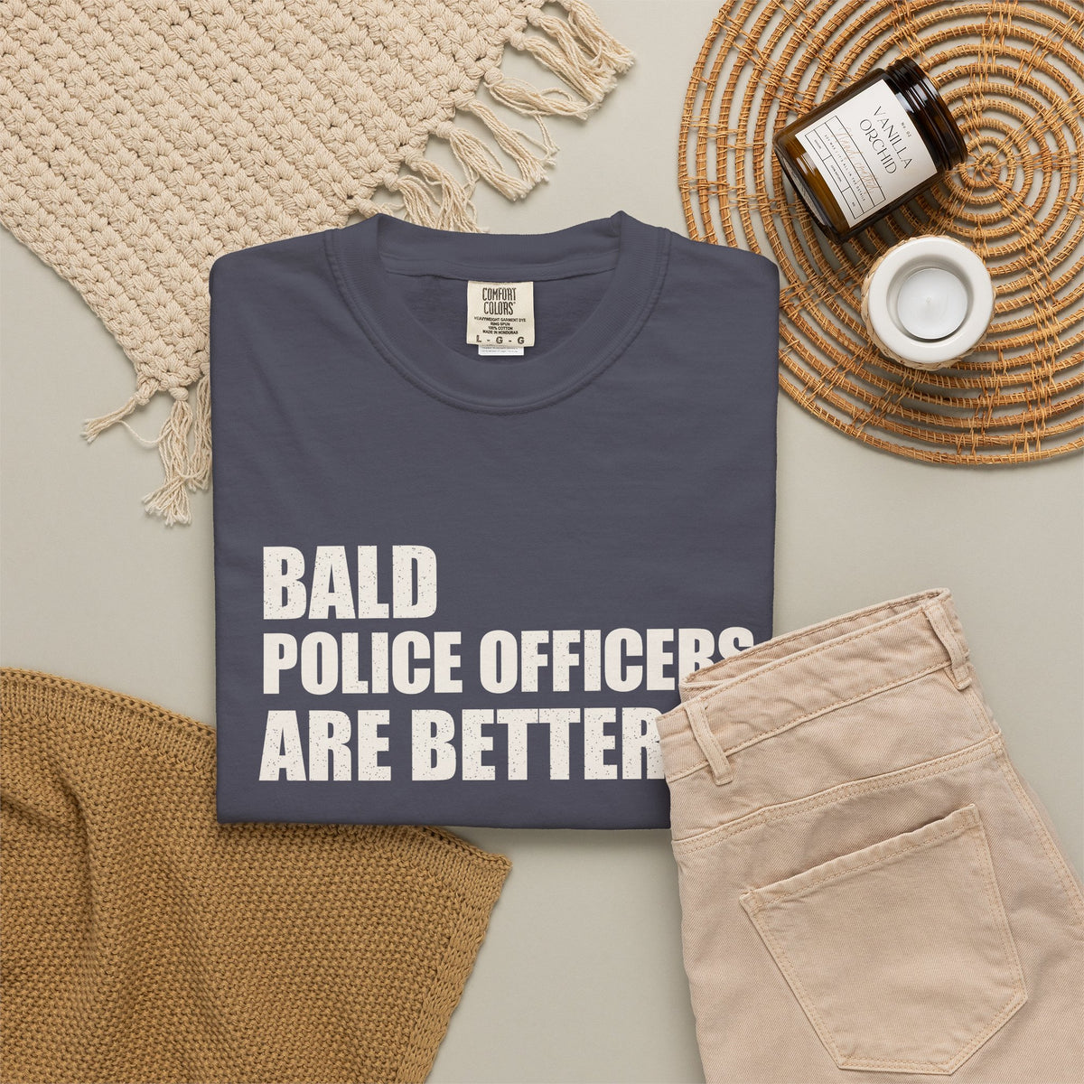 Bald Police Officers Are Better Unisex Heavyweight T-Shirt