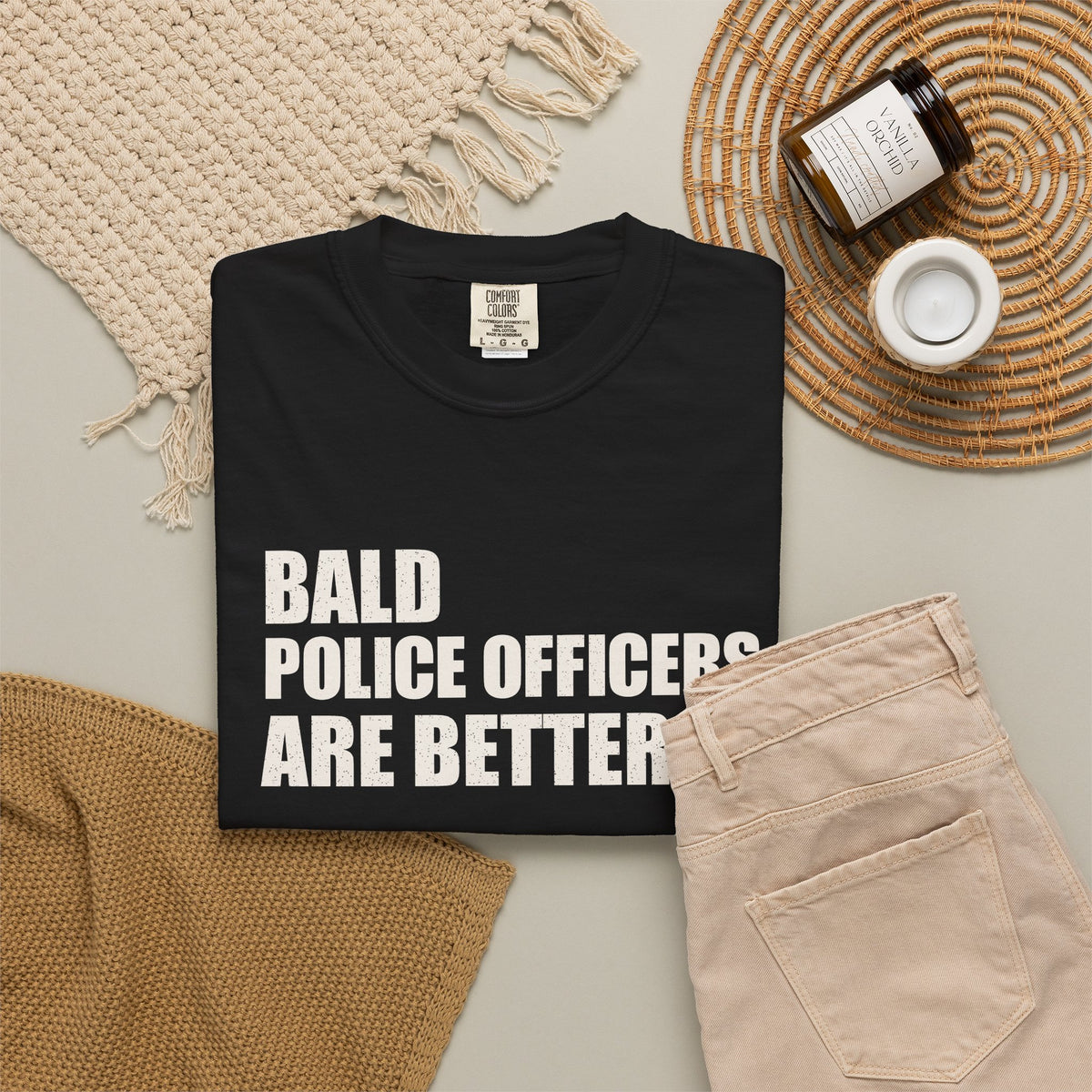 Bald Police Officers Are Better Unisex Heavyweight T-Shirt