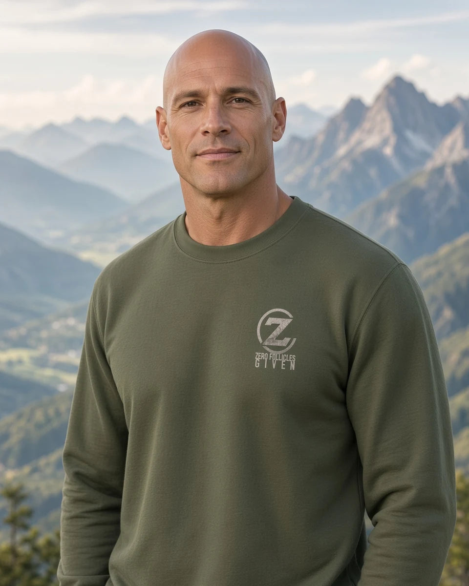 Horizon Seal Unisex Crewneck Sweatshirt — Military Green front