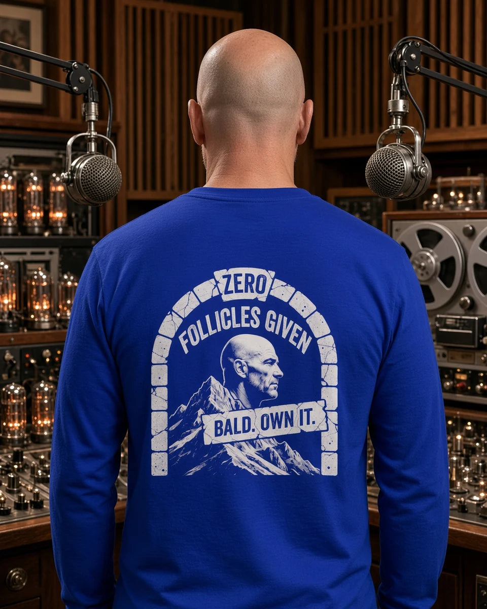 Zero Follicles Given Profile Emblem Unisex Long Sleeve T-Shirt — Royal back