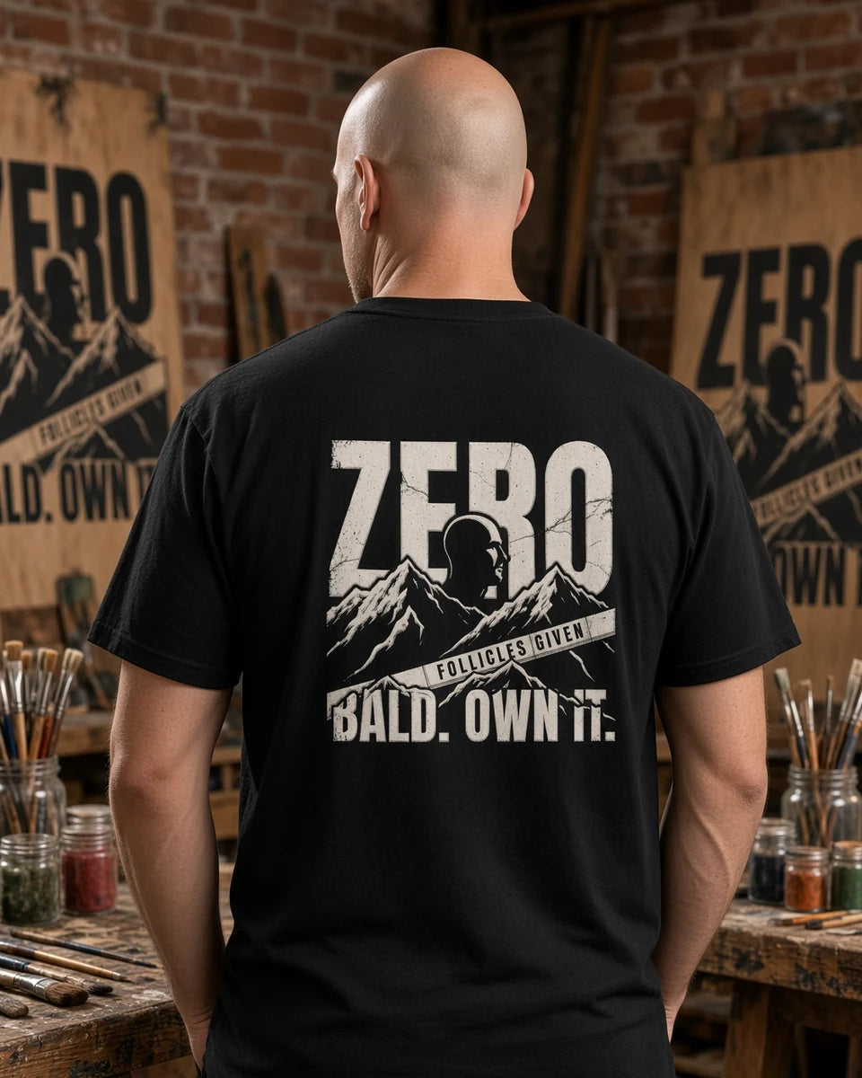 Zero Follicles Given Ridgeback Unisex Heavyweight T-Shirt — Black back