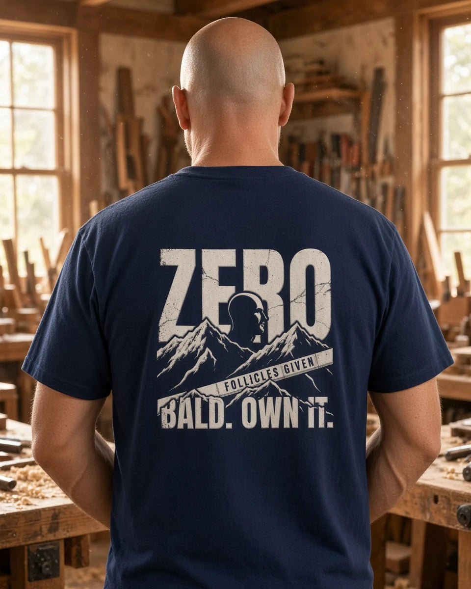Zero Follicles Given Ridgeback Unisex Heavyweight T-Shirt — Navy back