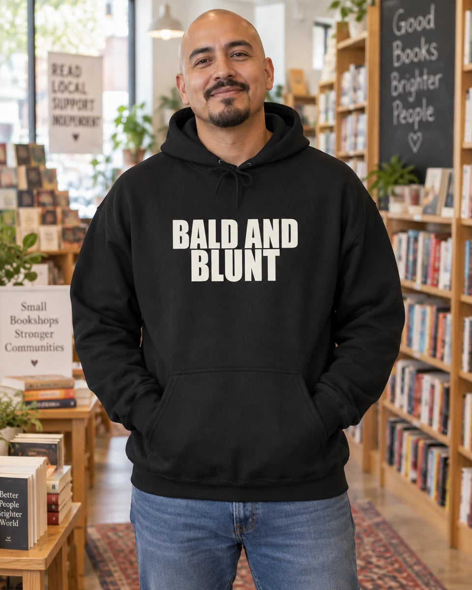 Bald And Blunt Unisex Pullover Hoodie — Black front