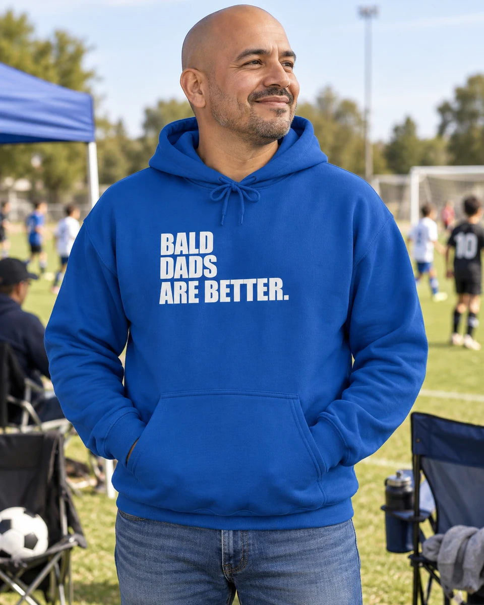 Bald Dads Are Better Unisex Pullover Hoodie — Royal front