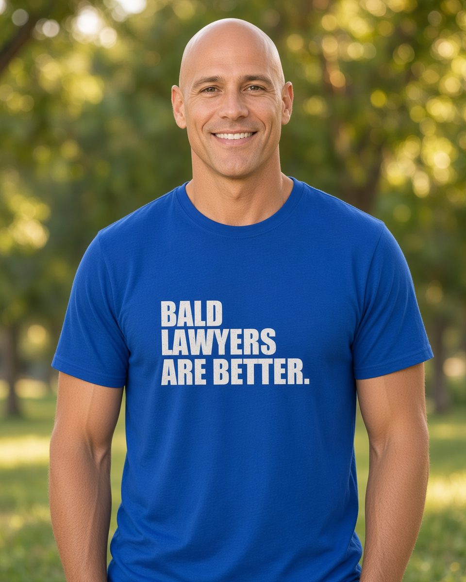 Bald Lawyers Are Better T-Shirt — Royal front lifestyle photo