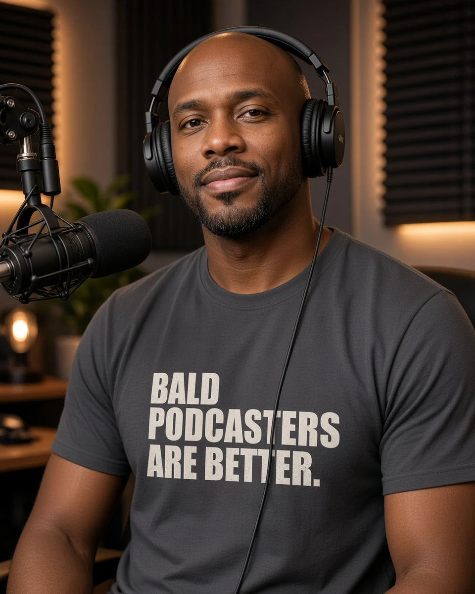 Bald Podcasters Are Better Tee — Charcoal