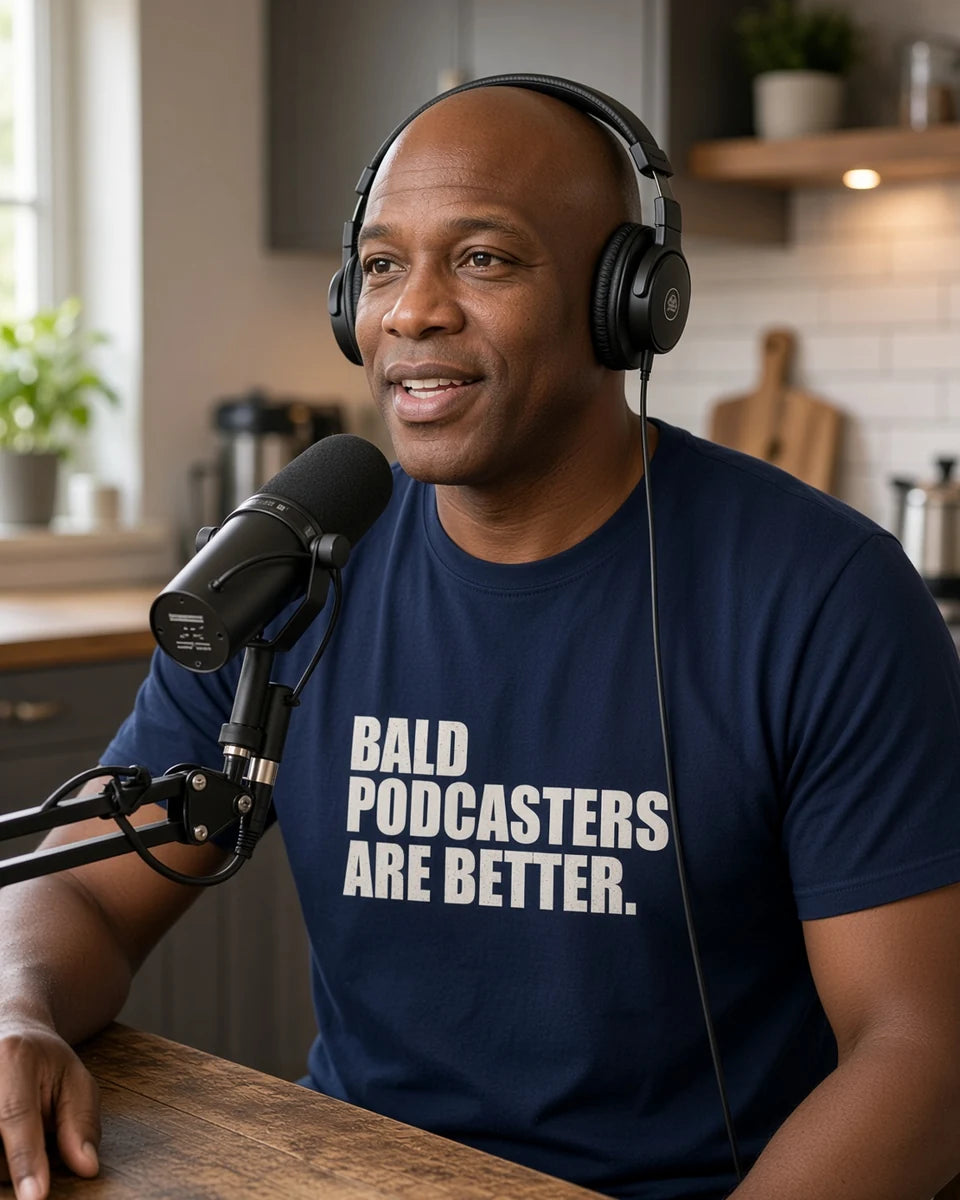 Bald Podcasters Are Better Tee — Navy