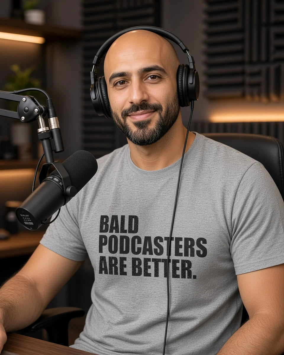 Bald Podcasters Are Better Tee — Sport Grey