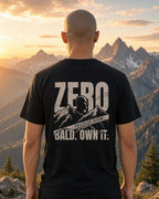 Zero Follicles Given Ridgeback Tee — Black back lifestyle photo
