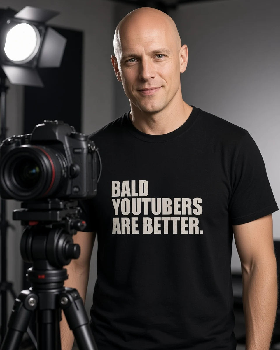 Bald YouTubers Are Better Tee — Black