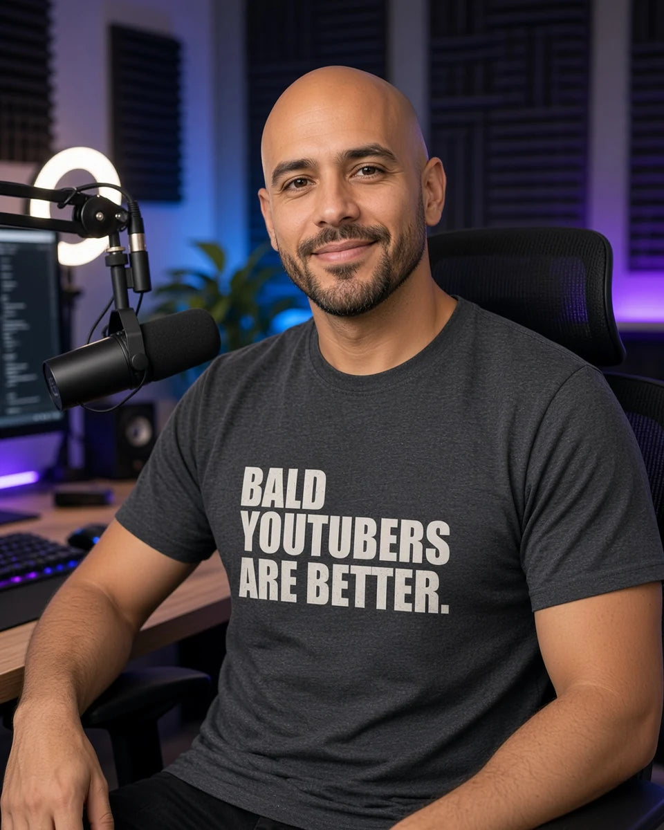 Bald YouTubers Are Better Tee — Dark Heather