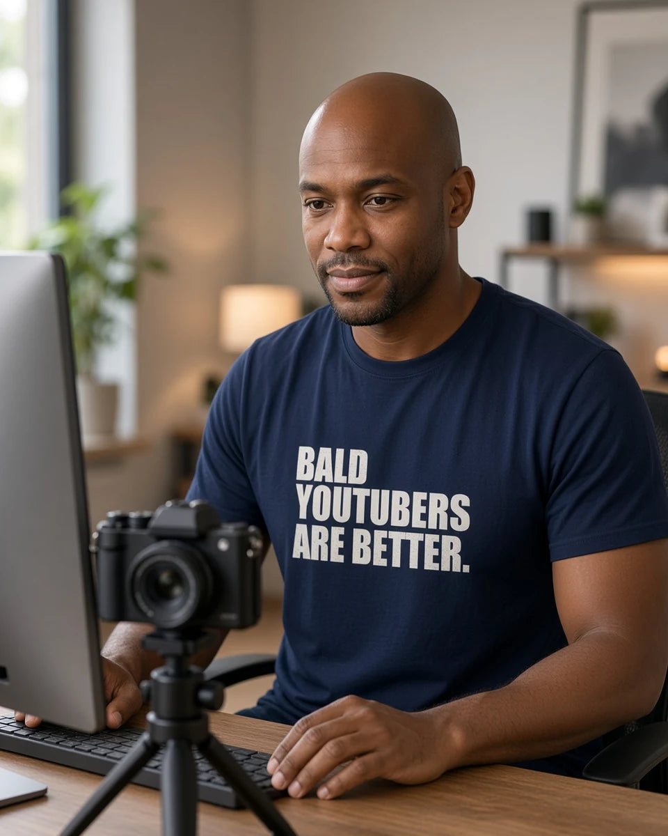 Bald YouTubers Are Better Tee — Navy