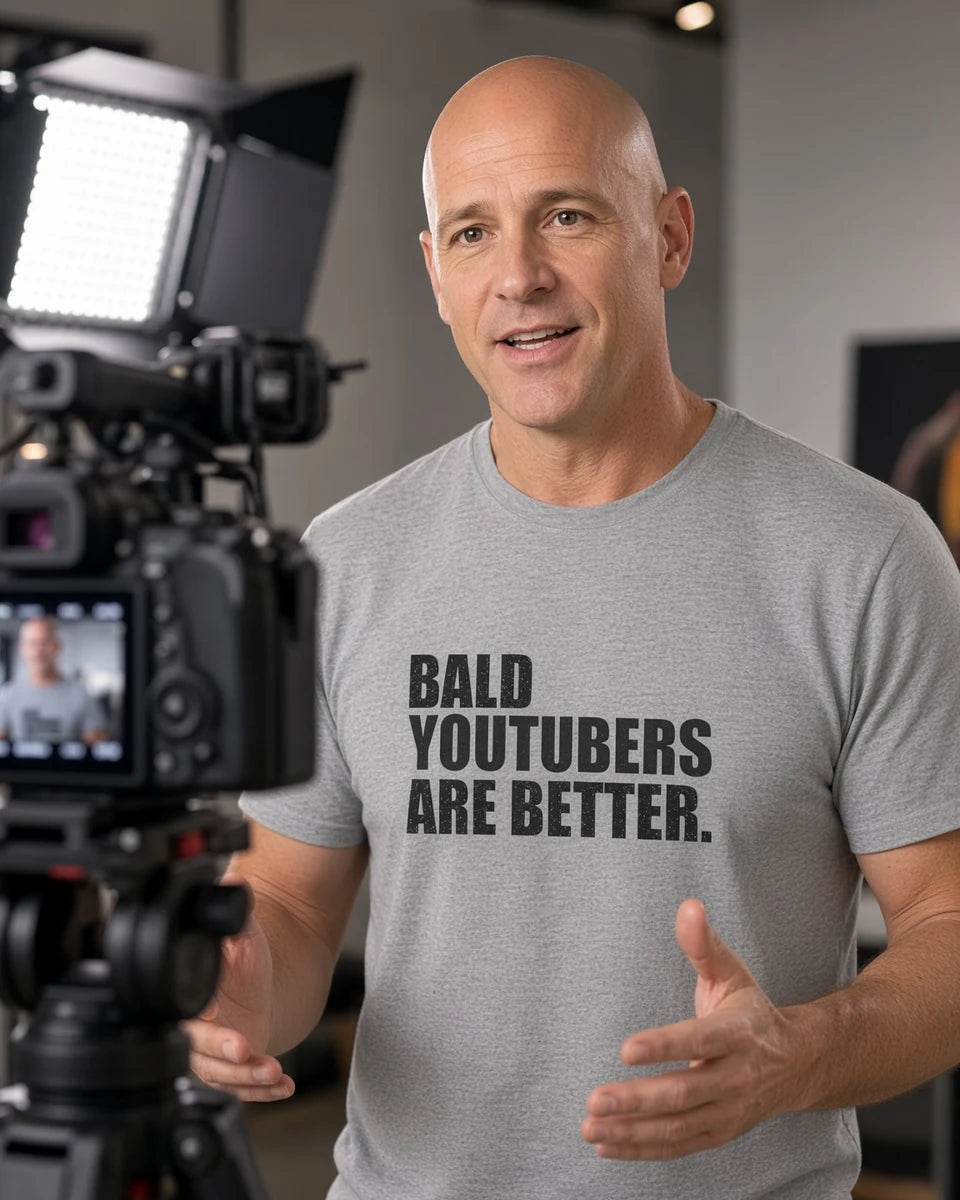 Bald YouTubers Are Better Tee — Sport Grey